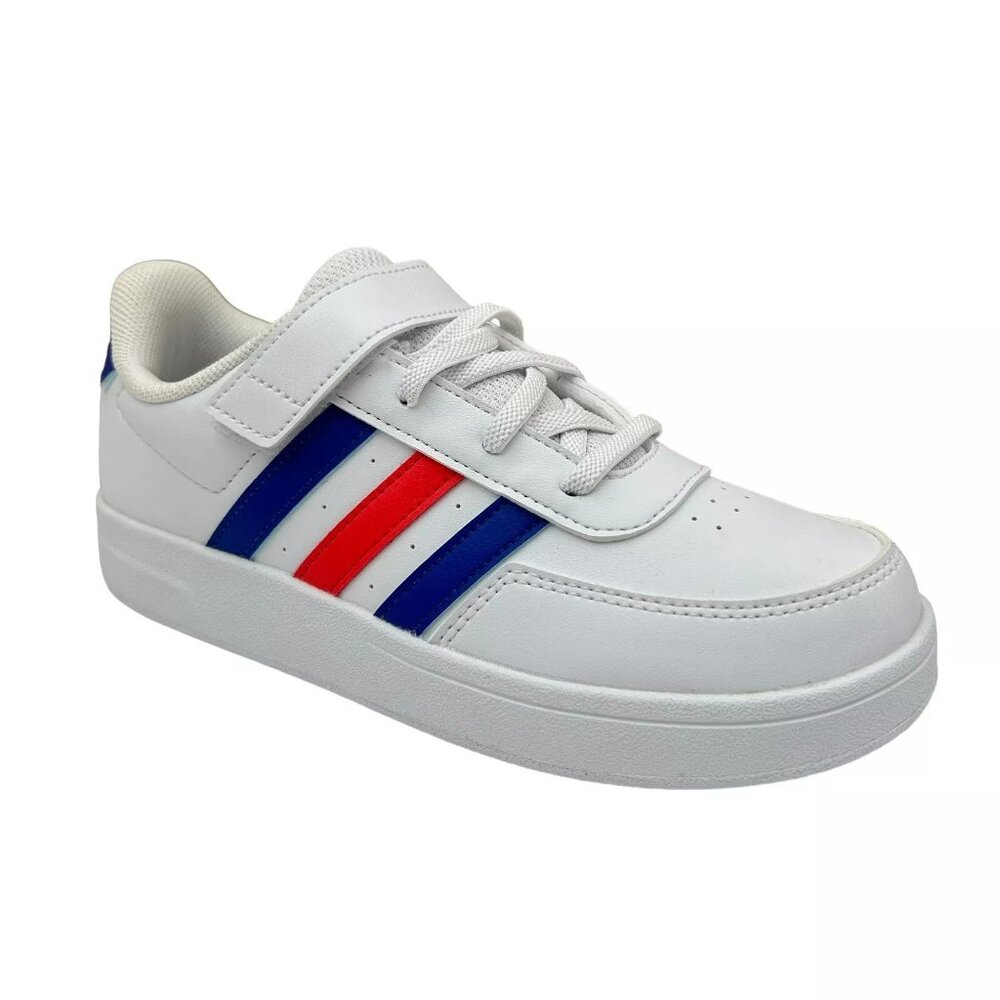 Adidas Breaknet Youth Boy's/Girl's‎ Slip on Sneakers Size 1.5 White/Multi Shoes - Picture 3 of 15